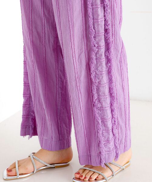 Rouge vif la cle / ルージュ・ヴィフ ラクレ パンツ | 【Le Melange/ル・メランジュ】カットドビー イージーパンツ / フリン | 詳細13