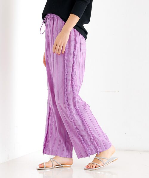 Rouge vif la cle / ルージュ・ヴィフ ラクレ パンツ | 【Le Melange/ル・メランジュ】カットドビー イージーパンツ / フリン | 詳細14