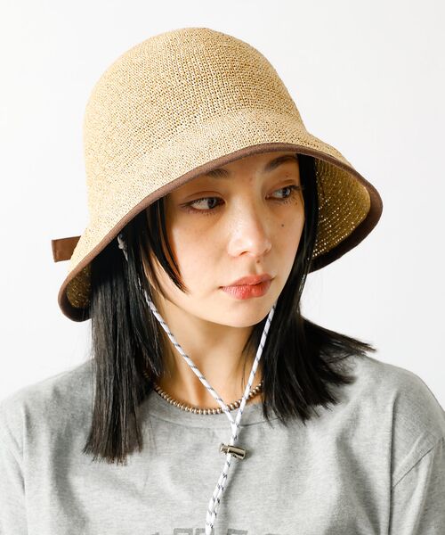 Rouge vif la cle/ルージュ・ヴィフ ラクレ 【Ruben/ルーベン】パイピングラインハット【WEB限定】 ベージュ F Rouge vif la cle/ルージュ・ヴィフ ラクレ 【Ruben/ルーベン】パイピングラインハット【WEB限定】 ベージュ F
