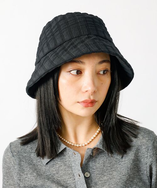 Rouge vif la cle/ルージュ・ヴィフ ラクレ 【Ruben/ルーベン】ストライプシュリングハット【WEB限定】 ブラック F Rouge vif la cle/ルージュ・ヴィフ ラクレ 【Ruben/ルーベン】ストライプシュリングハット【WEB限定】 ブラック F