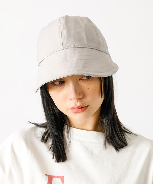 Rouge vif la cle/ルージュ・ヴィフ ラクレ 【Ruben/ルーベン】フェイクナイロンデイリーキャップ(つば深め)【WEB限定 グレー F Rouge vif la cle/ルージュ・ヴィフ ラクレ 【Ruben/ルーベン】フェイクナイロンデイリーキャップ(つば深め)【WEB限定 グレー F