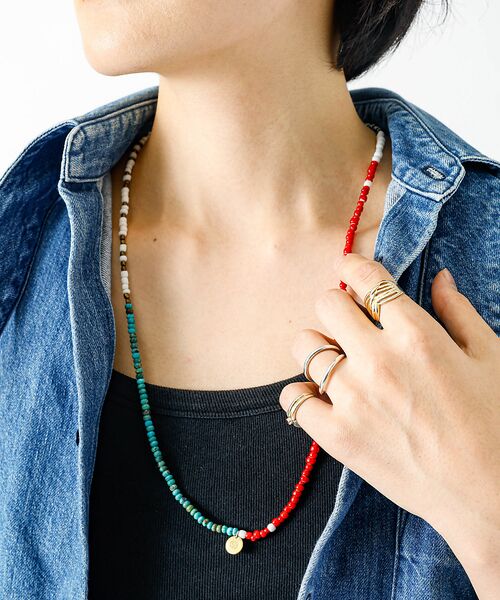 Rouge vif la cle / ルージュ・ヴィフ ラクレ ネックレス・ペンダント・チョーカー | 【Le Melange/ル・メランジュ】ビースロングネックレス / ユニセックス | 詳細2