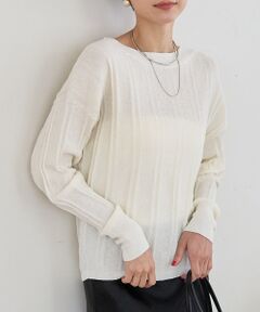 Rouge vif la cle / ルージュ・ヴィフ ラクレ ニット・セーター | 変形ストライプ前後2WAYニット / カーディガン