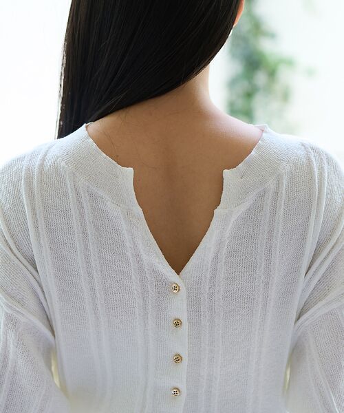 Rouge vif la cle / ルージュ・ヴィフ ラクレ ニット・セーター | 変形ストライプ前後2WAYニット / カーディガン | 詳細13