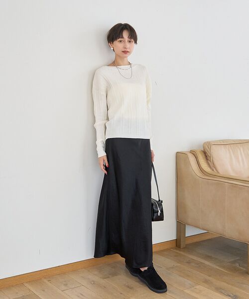 Rouge vif la cle / ルージュ・ヴィフ ラクレ ニット・セーター | 変形ストライプ前後2WAYニット / カーディガン | 詳細16