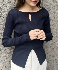 Rouge vif la cle / ルージュ・ヴィフ ラクレ ニット・セーター | 【一部店舗限定】 カットアウトリブニット