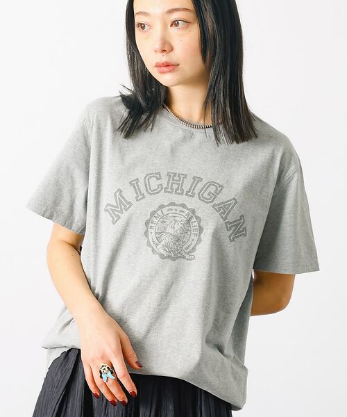 Rouge vif la cle/ルージュ・ヴィフ ラクレ 【REMI RELIEF / レミレリーフ】ロゴTシャツ / SP加工T(MIC グレー F Rouge vif la cle/ルージュ・ヴィフ ラクレ 【REMI RELIEF / レミレリーフ】ロゴTシャツ / SP加工T(MIC グレー F