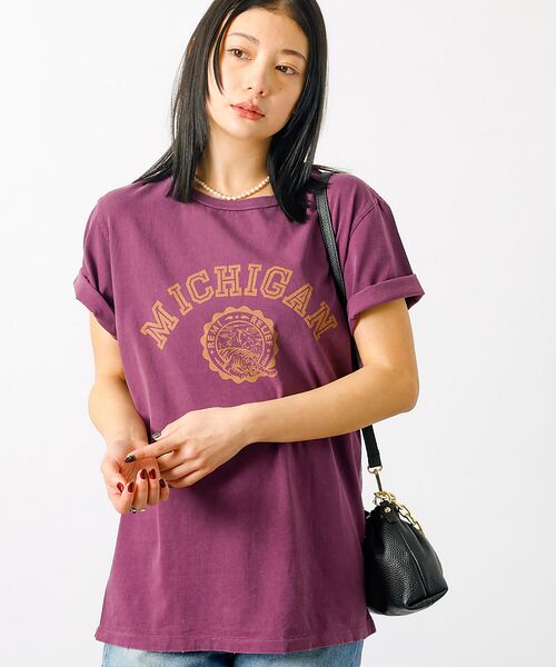 Rouge vif la cle/ルージュ・ヴィフ ラクレ 【REMI RELIEF / レミレリーフ】ロゴTシャツ / SP加工T(MIC エンジ F Rouge vif la cle/ルージュ・ヴィフ ラクレ 【REMI RELIEF / レミレリーフ】ロゴTシャツ / SP加工T(MIC エンジ F