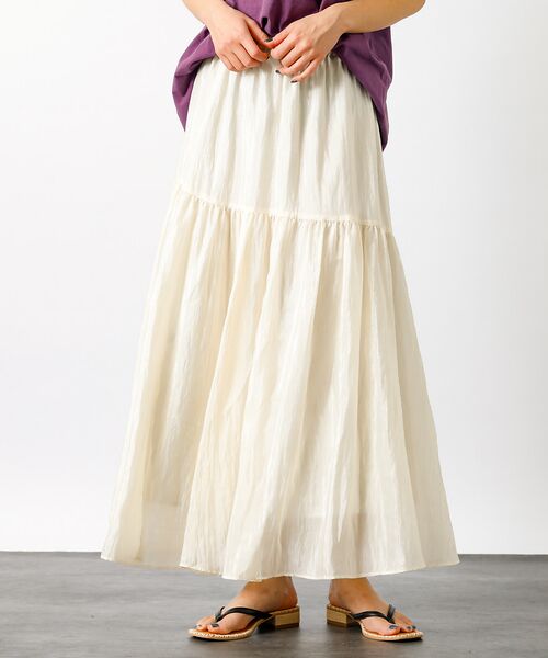 Rouge vif la cle / ルージュ・ヴィフ ラクレ ロング・マキシ丈スカート | 【MICA&DEAL/マイカアンドディール】ギャザースカート【WEB限定】 | 詳細4