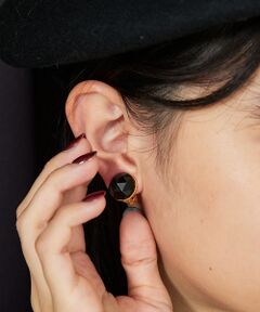 Rouge vif la cle / ルージュ・ヴィフ ラクレ ピアス・イヤリング | 【Caline Paris /カリーヌパリ 】ブラックストーンイヤリング