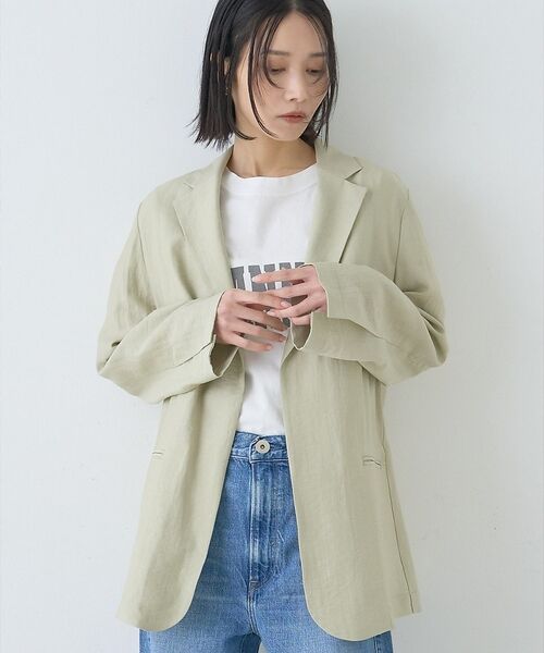 Rouge vif la cle / ルージュ・ヴィフ ラクレ テーラードジャケット | 【2026SS人気追加】【新色登場】シングルテーラージャケット（セージグリーン）
