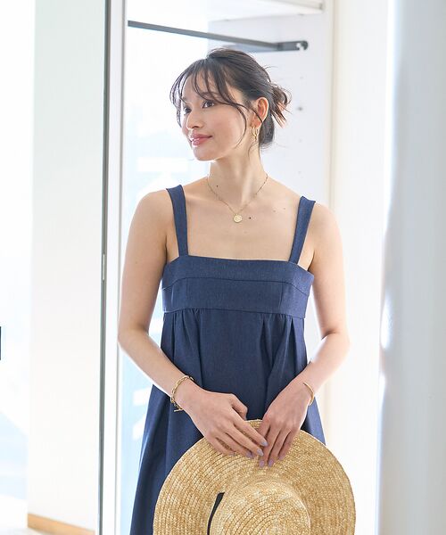 Rouge vif la cle / ルージュ・ヴィフ ラクレ ワンピース | デニムライクベアキャミワンピース | 詳細2