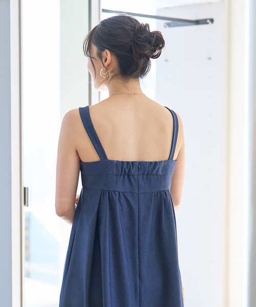 Rouge vif la cle / ルージュ・ヴィフ ラクレ ワンピース | デニムライクベアキャミワンピース | 詳細3