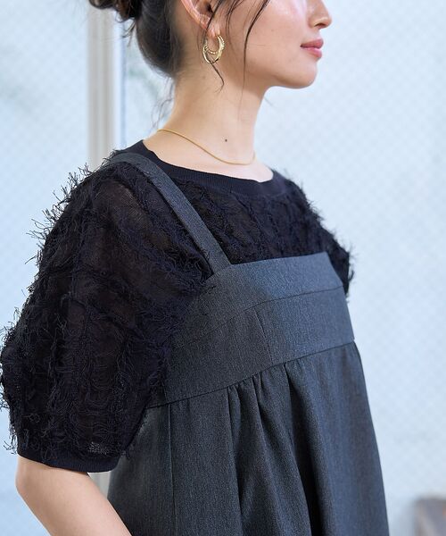 Rouge vif la cle / ルージュ・ヴィフ ラクレ ワンピース | デニムライクベアキャミワンピース | 詳細24