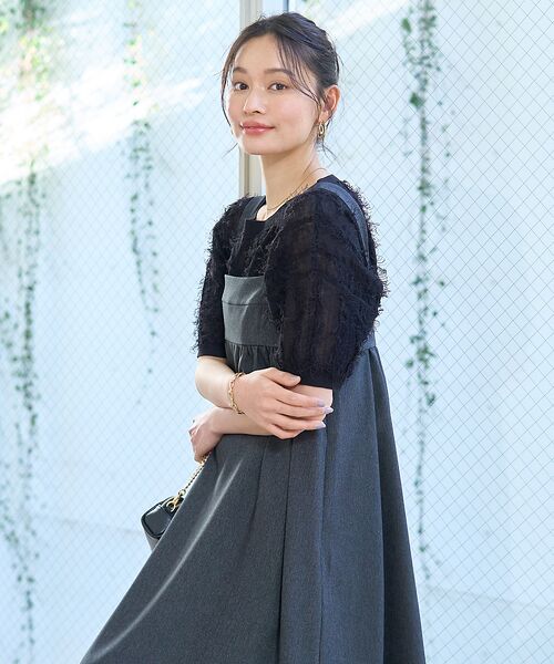 Rouge vif la cle / ルージュ・ヴィフ ラクレ ワンピース | デニムライクベアキャミワンピース | 詳細11