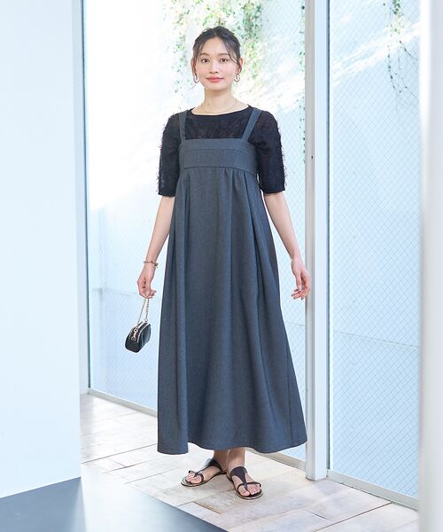 Rouge vif la cle / ルージュ・ヴィフ ラクレ ワンピース | デニムライクベアキャミワンピース | 詳細13