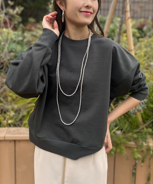 Rouge vif la cle/ルージュ・ヴィフ ラクレ 【MICA&DEAL /マイカアンドディール】ルーズスリーブスウェット チャコールグレー F Rouge vif la cle/ルージュ・ヴィフ ラクレ 【MICA&DEAL /マイカアンドディール】ルーズスリーブスウェット チャコールグレー F