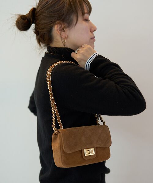 Rouge vif la cle / ルージュ・ヴィフ ラクレ ショルダーバッグ | 【AULENTTI/オウレンティ】チェーンスエードミニショルダー | 詳細5