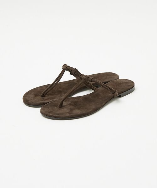 Rouge vif la cle/ルージュ・ヴィフ ラクレ 【LAOCOONTE/ラオコンテ】フラットトングサンダル Elea Suede【 ダークブラウン 37 Rouge vif la cle/ルージュ・ヴィフ ラクレ 【LAOCOONTE/ラオコンテ】フラットトングサンダル Elea Suede【 ダークブラウン 37