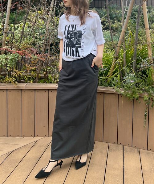 Rouge vif la cle / ルージュ・ヴィフ ラクレ ロング・マキシ丈スカート | 【MICA&DEAL /マイカアンドディール】タイトイージースカート | 詳細4