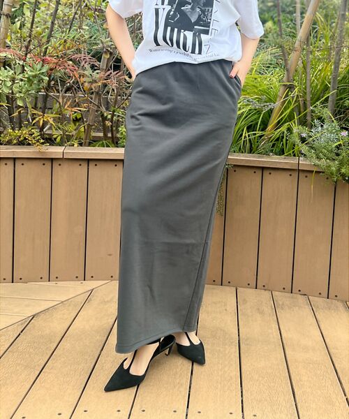 Rouge vif la cle / ルージュ・ヴィフ ラクレ ロング・マキシ丈スカート | 【MICA&DEAL /マイカアンドディール】タイトイージースカート | 詳細11