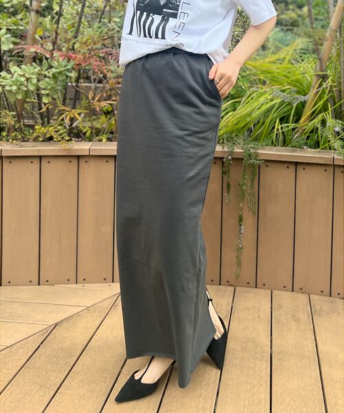 Rouge vif la cle/ルージュ・ヴィフ ラクレ 【MICA&DEAL /マイカアンドディール】タイトイージースカート チャコールグレー F Rouge vif la cle/ルージュ・ヴィフ ラクレ 【MICA&DEAL /マイカアンドディール】タイトイージースカート チャコールグレー F