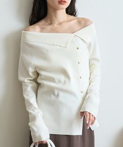 Rouge vif la cle / ルージュ・ヴィフ ラクレ ニット・セーター | オフショルレディニットプルオバー