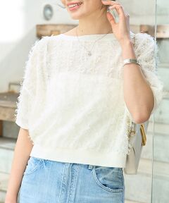 Rouge vif la cle / ルージュ・ヴィフ ラクレ ニット・セーター | シアーフリンジニット フレンチプルオーバー