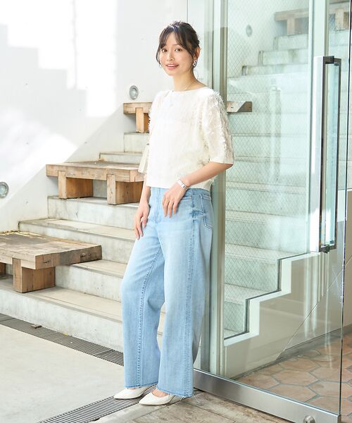 Rouge vif la cle / ルージュ・ヴィフ ラクレ ニット・セーター | シアーフリンジニット フレンチプルオーバー | 詳細5