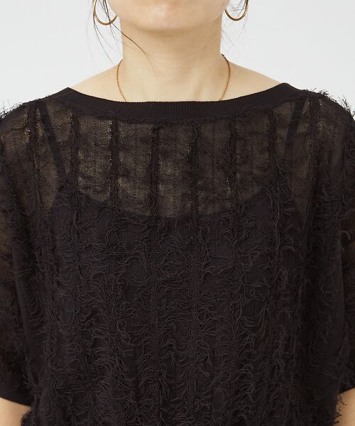 Rouge vif la cle / ルージュ・ヴィフ ラクレ ニット・セーター | シアーフリンジニット フレンチプルオーバー | 詳細22