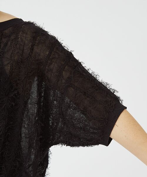 Rouge vif la cle / ルージュ・ヴィフ ラクレ ニット・セーター | シアーフリンジニット フレンチプルオーバー | 詳細23