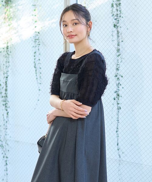 Rouge vif la cle / ルージュ・ヴィフ ラクレ ニット・セーター | シアーフリンジニット フレンチプルオーバー | 詳細13