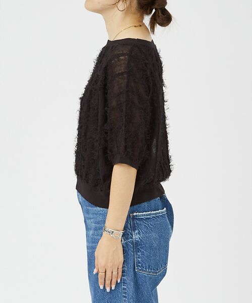 Rouge vif la cle / ルージュ・ヴィフ ラクレ ニット・セーター | シアーフリンジニット フレンチプルオーバー | 詳細20