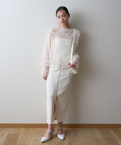 Rouge vif la cle / ルージュ・ヴィフ ラクレ 【一部店舗限定】フェザーチュールブラウス 一部店舗限定】フェザーチュールブラウス｜Rouge vif la cle