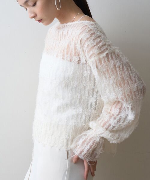 Rouge vif la cle/ルージュ・ヴィフ ラクレ 【一部店舗限定】フェザーチュールブラウス アイボリー F Rouge vif la cle/ルージュ・ヴィフ ラクレ 【一部店舗限定】フェザーチュールブラウス アイボリー F