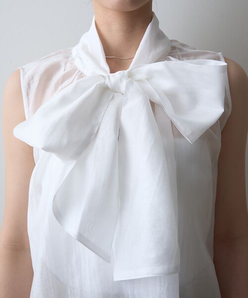 Rouge vif la cle / ルージュ・ヴィフ ラクレ シャツ・ブラウス | 【一部店舗限定】【北野百笑さん着用】2WAYリボンシアーブラウス | 詳細12