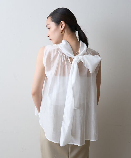 Rouge vif la cle / ルージュ・ヴィフ ラクレ シャツ・ブラウス | 【一部店舗限定】【北野百笑さん着用】2WAYリボンシアーブラウス | 詳細3