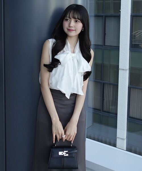 Rouge vif la cle / ルージュ・ヴィフ ラクレ シャツ・ブラウス | 【一部店舗限定】【北野百笑さん着用】2WAYリボンシアーブラウス | 詳細4