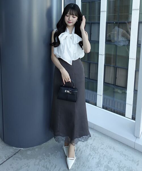 Rouge vif la cle / ルージュ・ヴィフ ラクレ シャツ・ブラウス | 【一部店舗限定】【北野百笑さん着用】2WAYリボンシアーブラウス | 詳細5