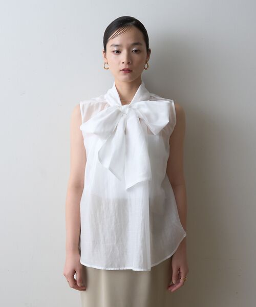 Rouge vif la cle / ルージュ・ヴィフ ラクレ シャツ・ブラウス | 【一部店舗限定】【北野百笑さん着用】2WAYリボンシアーブラウス | 詳細8