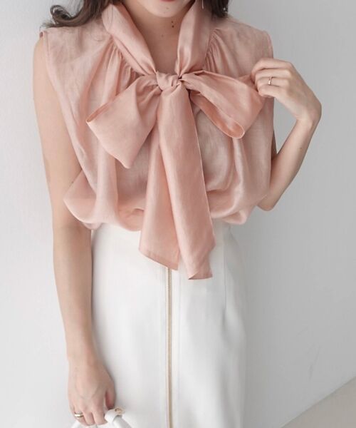 Rouge vif la cle / ルージュ・ヴィフ ラクレ シャツ・ブラウス | 【一部店舗限定】【北野百笑さん着用】2WAYリボンシアーブラウス | 詳細17