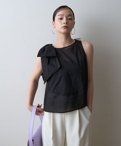 Rouge vif la cle / ルージュ・ヴィフ ラクレ シャツ・ブラウス | 【一部店舗限定】ショルダービッグリボンブラウス | 詳細2