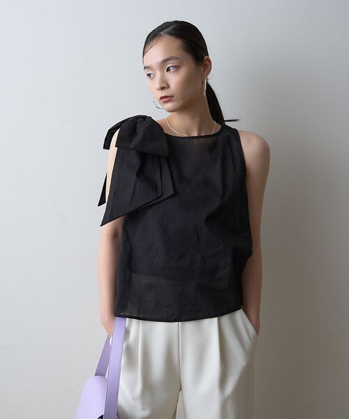 Rouge vif la cle / ルージュ・ヴィフ ラクレ シャツ・ブラウス | 【一部店舗限定】ショルダービッグリボンブラウス | 詳細4