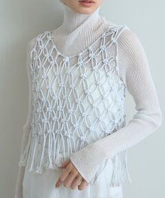 Rouge vif la cle / ルージュ・ヴィフ ラクレ ベスト | 【一部店舗限定】マクラメニットベスト