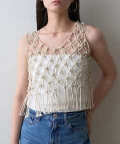 Rouge vif la cle / ルージュ・ヴィフ ラクレ ベスト | 【一部店舗限定】マクラメニットベスト