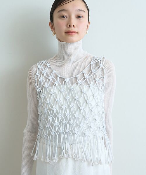 Rouge vif la cle / ルージュ・ヴィフ ラクレ ベスト | 【一部店舗限定】マクラメニットベスト | 詳細1