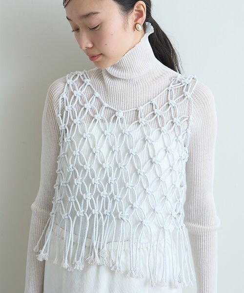 Rouge vif la cle / ルージュ・ヴィフ ラクレ ベスト | 【一部店舗限定】マクラメニットベスト | 詳細2