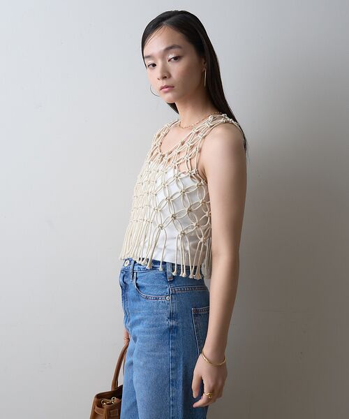 Rouge vif la cle / ルージュ・ヴィフ ラクレ ベスト | 【一部店舗限定】マクラメニットベスト | 詳細8