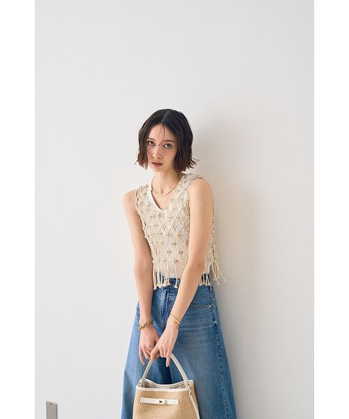 Rouge vif la cle / ルージュ・ヴィフ ラクレ ベスト | 【一部店舗限定】マクラメニットベスト | 詳細19