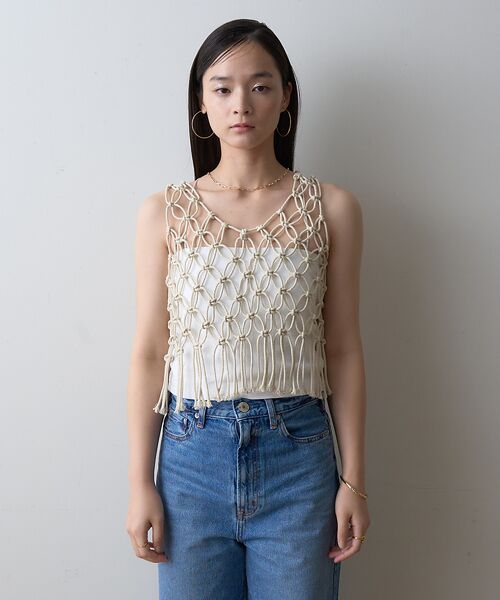 Rouge vif la cle / ルージュ・ヴィフ ラクレ ベスト | 【一部店舗限定】マクラメニットベスト | 詳細25
